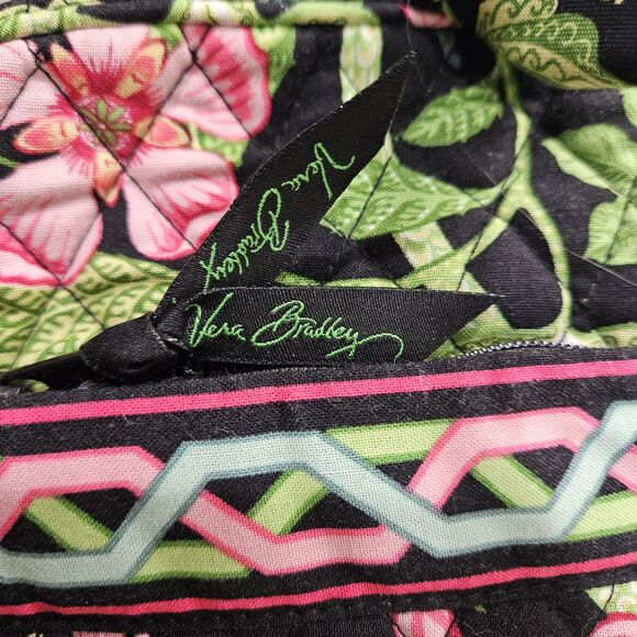 Vera Bradley Retired Botanica Print Black Multi-Color Laptop Case Pockets - Picture 2 of 7